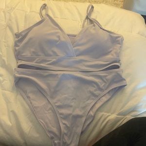 Swimsuit L woman purple